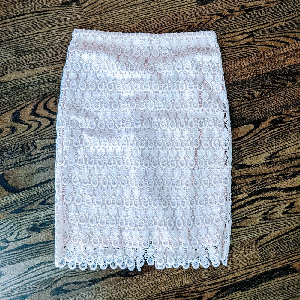 Ann Taylor Pink Eyelet Pencil 4